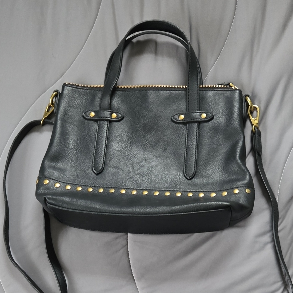 Fossil Felicity Satchel with Gold Accents
